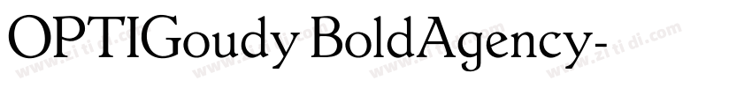 OPTIGoudy BoldAgency字体转换